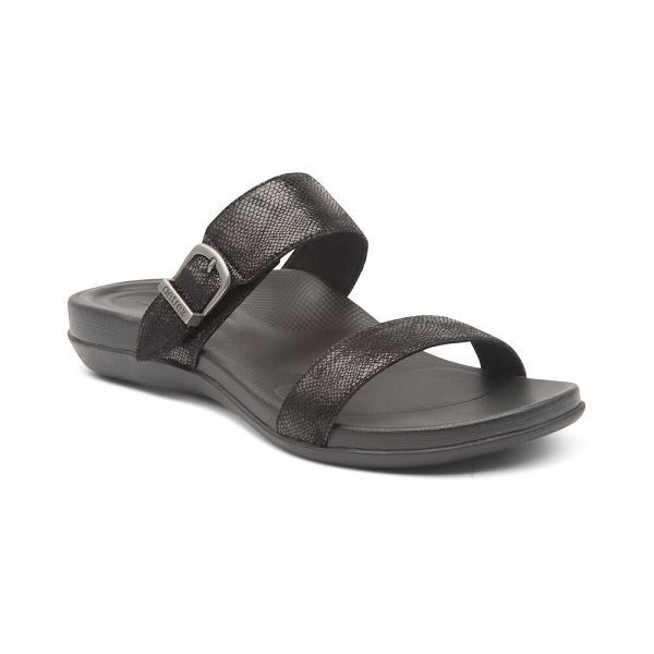 Aetrex Women's Mimi Water-Friendly Sandals - Black | USA 2OP46VA